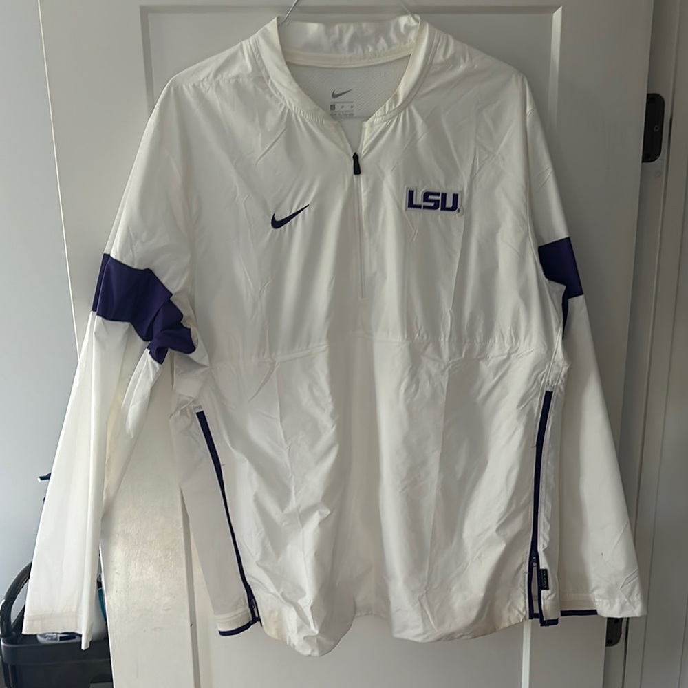 Nike White and Purple Windbreaker